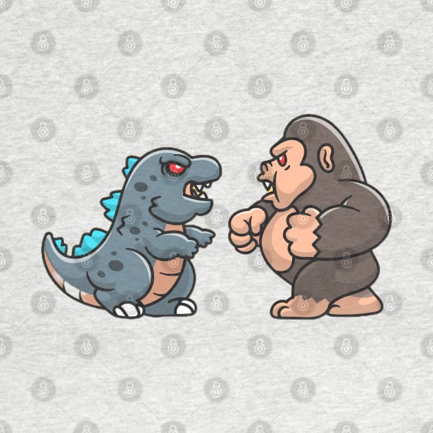 cute godzillz vs king kong by Space wolrd